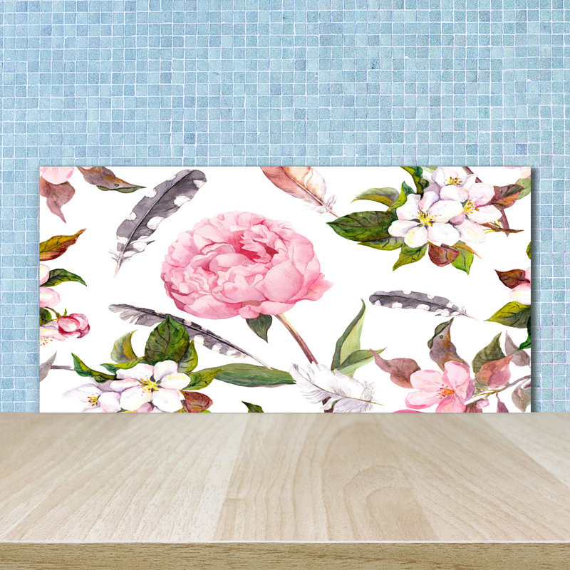 50cm W x 100cm L Glass Peel and Stick Panel