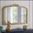 40.2" x 29.9" Baroque Style Gold Arch Mirror