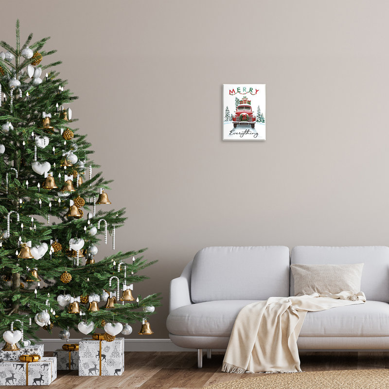 Art mural sur toile «Merry Everything Gift Car» par House Fenway