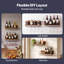 Wine Bottle & Glass Rack Brown
