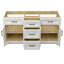 Base de meuble-lavabo double 60 po en bois massif-93593025
