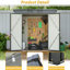 Armoire de rangement extérieure noire et respirante pour jardin 6X4 Ft
