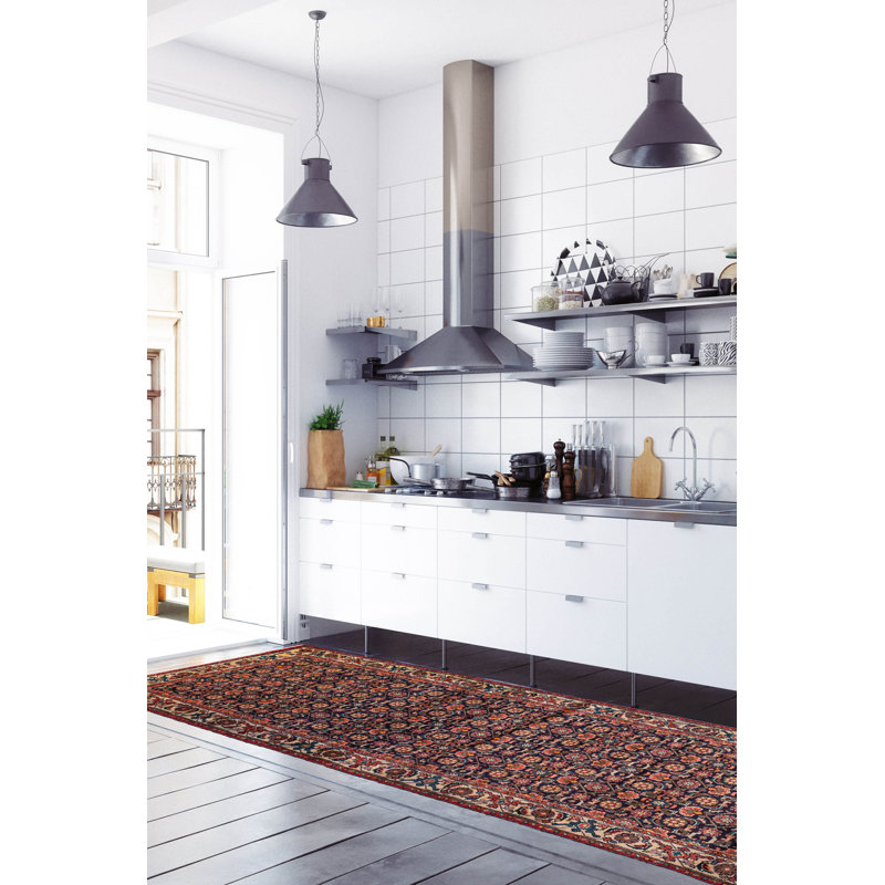 Tapis bleu marine Andelz 3 pi 3 po x 13 pi 9 po