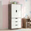 HOMCOM 2 Door Wardrobe with 3 Drawers 50D x 80W x 180Hcm Rustic Brown