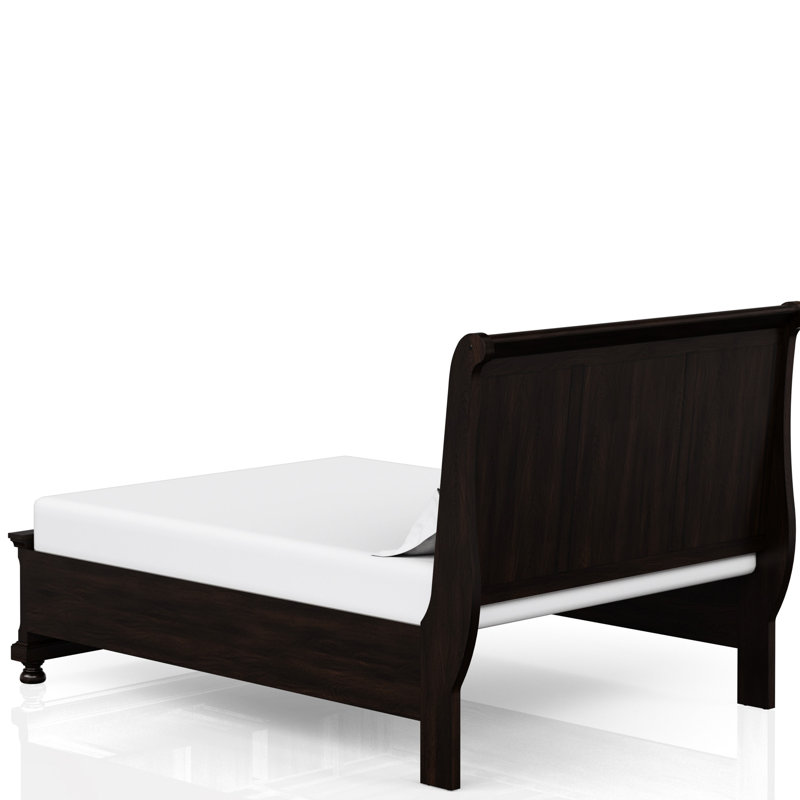 Two Dark Cherry Queen Storage Bed, Solid Wood & , Robust Build Size Bed With Storage, Transitional Look,