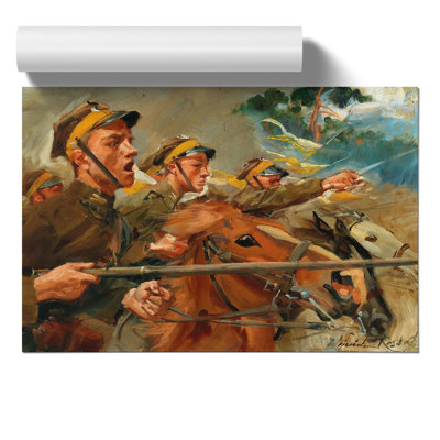 Attack by Wojciech Kossak - Frameless Print