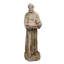 Statue de Saint-François 45 po avec mangeoire d'oiseaux et finition moussue 45 po