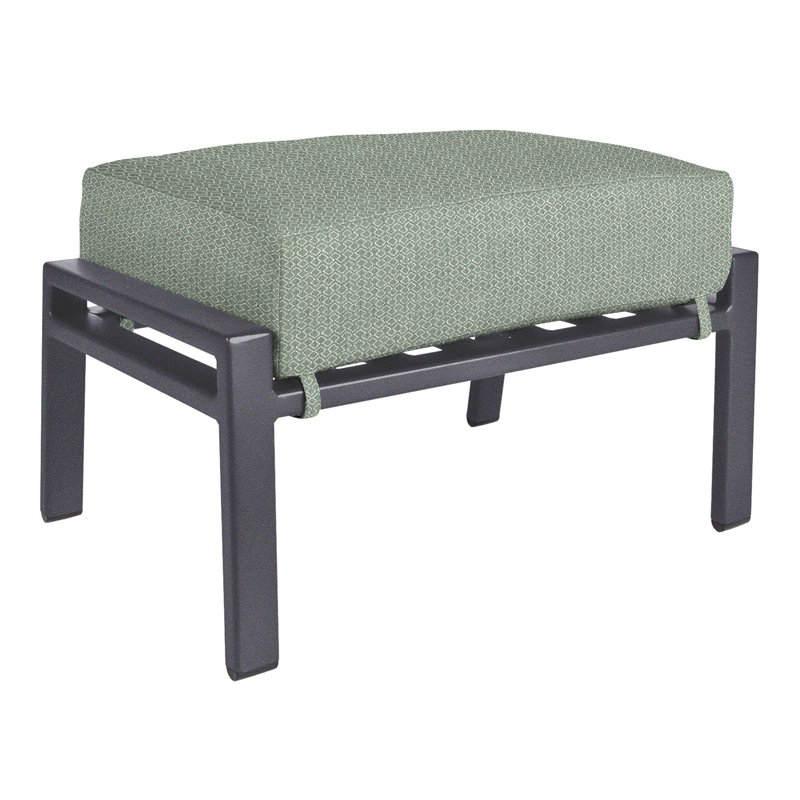 Aris Outdoor Ottoman, Graphite, Flagship Stone Sunbrella®