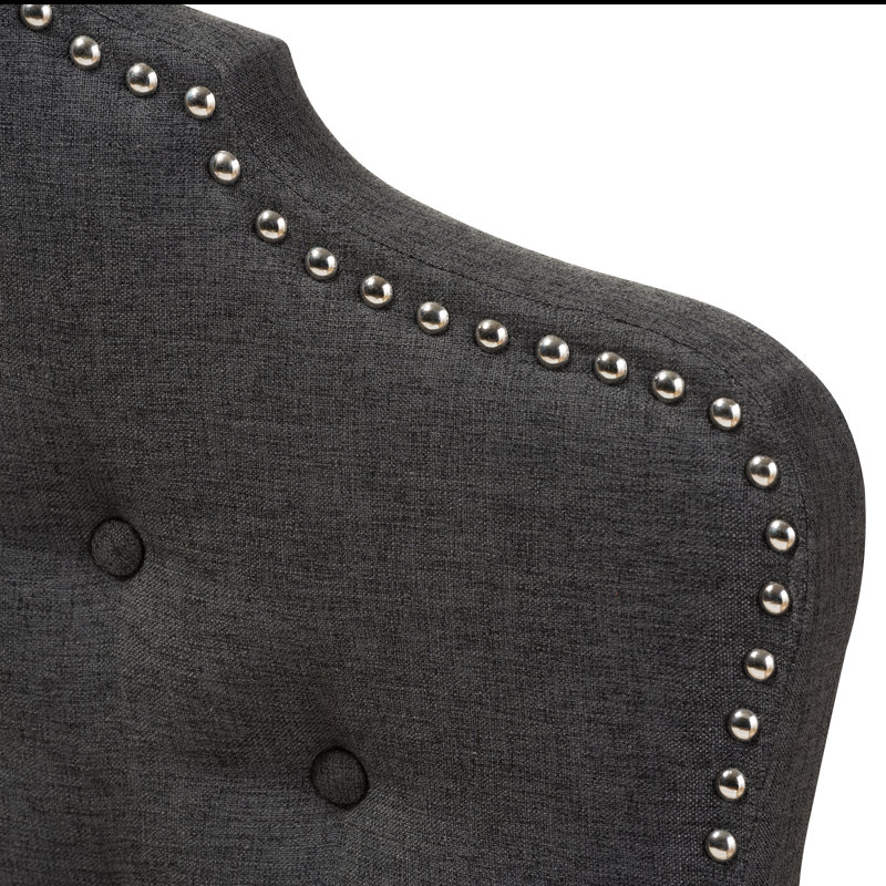 Tête de lit tapissier Gedeone, Grand, Gris foncé