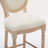 Solid Wood Bar Stools Set Of 2, Classic French Country Wooden Barstools With Upholstered Seating