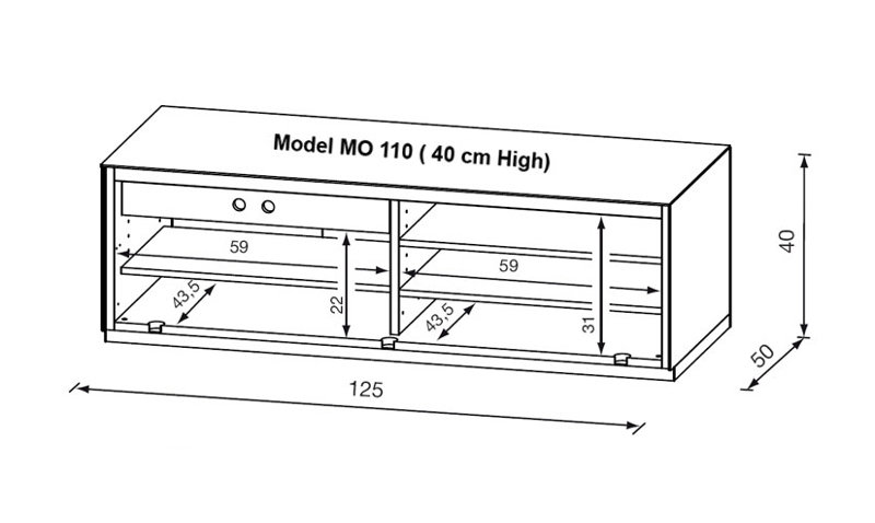 Kassidy Unfinished TV Stand for TVs up to 55", White