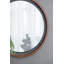Élégant miroir mural à cadre circulaire avec anneau extérieur en bois vieilli