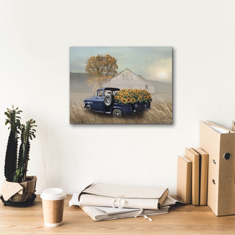 «Sunflower Harvest» par Lori Deiter, H 12 po x l 16 po x P 0,75 po