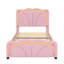 Lit plateforme tapissier Sleek Curved Design-114346595-114346598