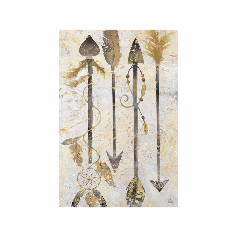 Tribal Arrows by Nan - Wrapped Canvas Painting, 66.04 cm H x 45.72 cm W x 1.91 cm D
