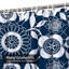 Rideau de douche blanc avec fleurs et dentelle blanche avec 12 crochets-1457267441