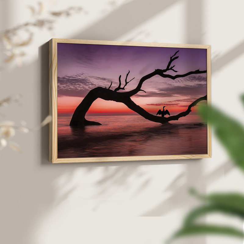 Photography Study Sunset Beach -Framed Print - Restickable