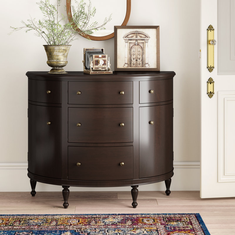 Commode d'appoint en bois massif et manufacturé Blakehurst, Acajou