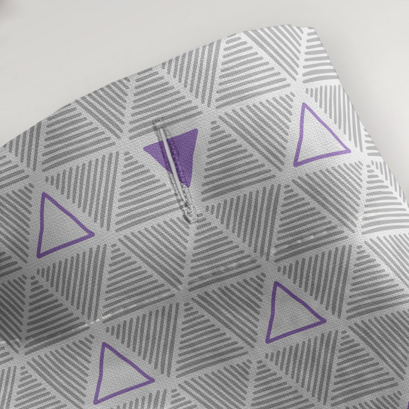 Patricia Geoffrey Geometric Shower Curtain, Purple Accent