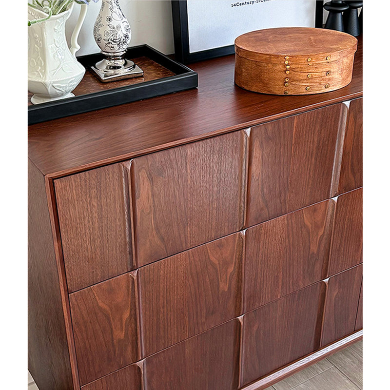 Commode d'appoint simple grande capacité, Noyer