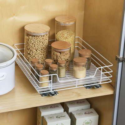 Powder-Coated Steel Pantry Pull-Out Organizer