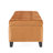 Burnt Orange Velvet With Ample Storage Space And Top, On Dark Brown Birch Wood Legs, Bears 250 Lbs Weight Copious For Blankets, Strong Legs Finish, Supports