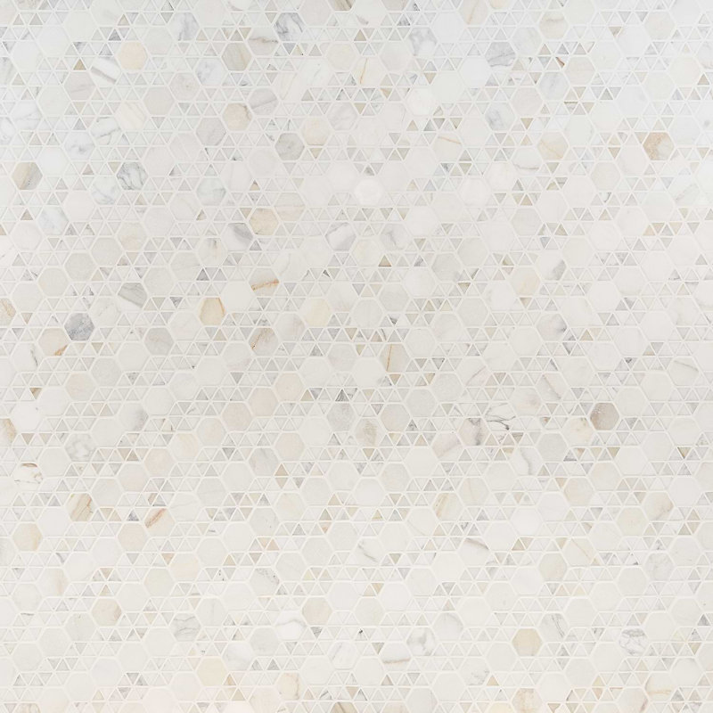 Aspekt Hex Matte Calacatta Mosaic