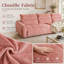 Canapé surdimensionné en chenille de 122 pouces, canapé extra-long à assise profonde avec coussins amovibles garnis de duvet, structure en bois massif, capacité de 1000 livres pour le salon-1378618488