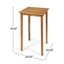 Table de bar d'extérieur carrée en bois d'acacia minimaliste