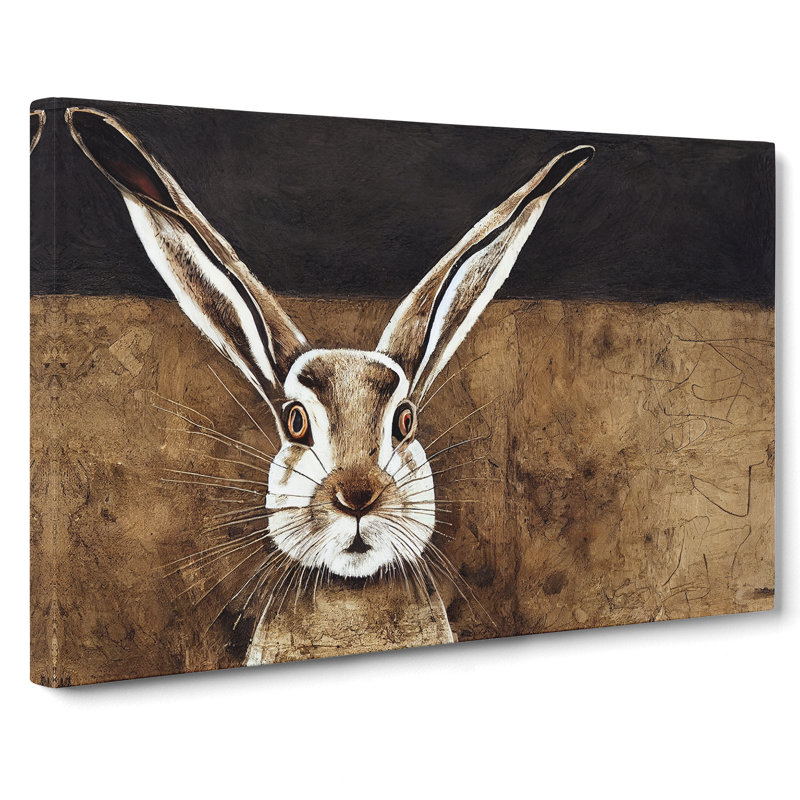 Hare Painting - Wrapped Canvas, 40cm H x 60cm W x 3cm D