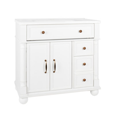 Armoire de salle de bain 35,6 ", seulement armoire, blanc