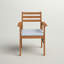 Chaise de terrasse avec coussin Lilliet Eucalyptus