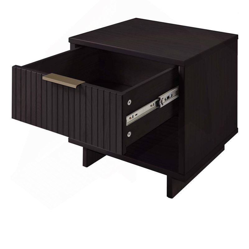Table de chevet en noir, Noir