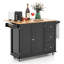 Solid Wood Top Kitchen Cart