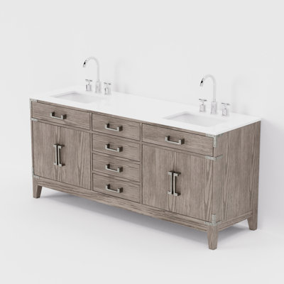 Ensemble de robinet de meuble-lavabo double l 72 po x P 22 po Laurel