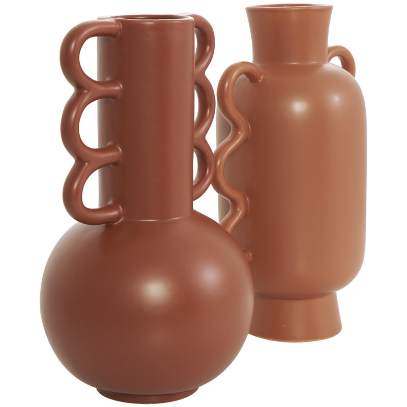 Edicott Dolomite Table Vase, Brown/Orange