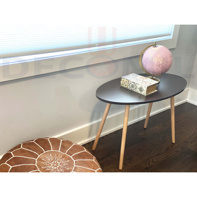 Table de bout en bois massif, Brun