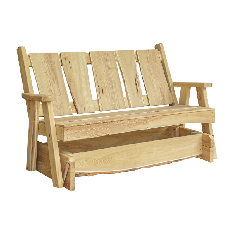Banc d'extérieur en bois massif Ciarrai, Sans finition