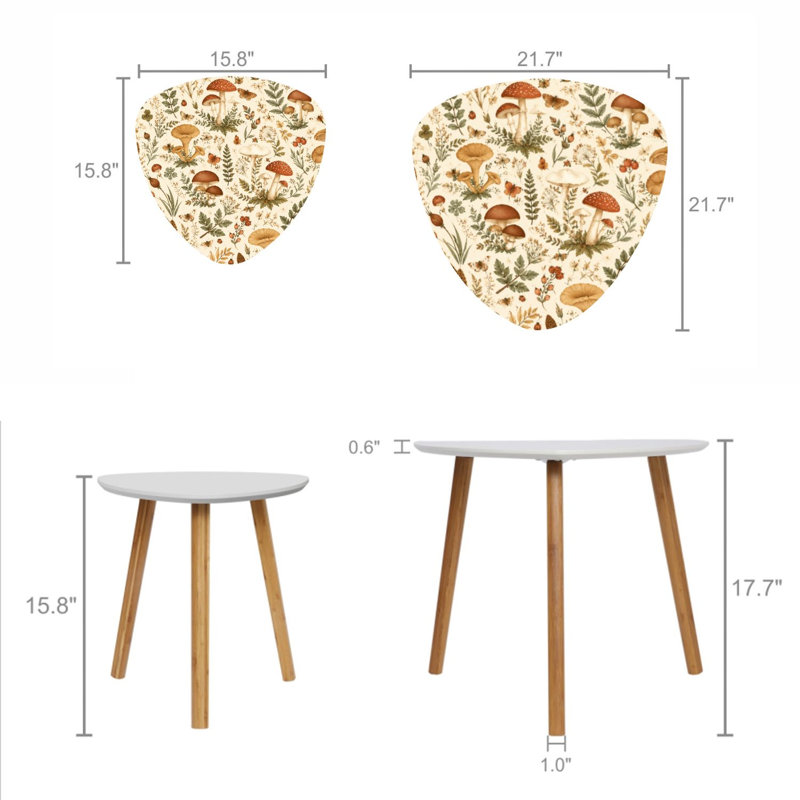 Ensemble de 2 tables basses gigognes Triangle Nest