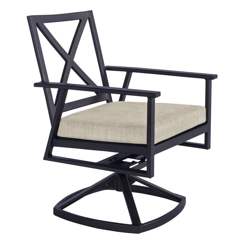 Marin Outdoor Rocker Chair, Graphite, Adena Shale