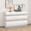 Commode 6 tiroirs, commode sans poignée, commode moderne 6 tiroirs