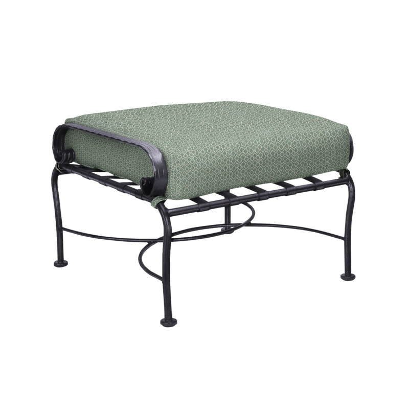 Classico-W Outdoor Ottoman, Graphite, Alcazar Redwood