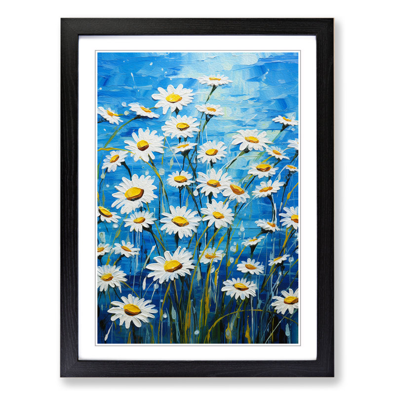 Single Picture Frame Print on Wood, 64cm H x 46cm W, Black Framed