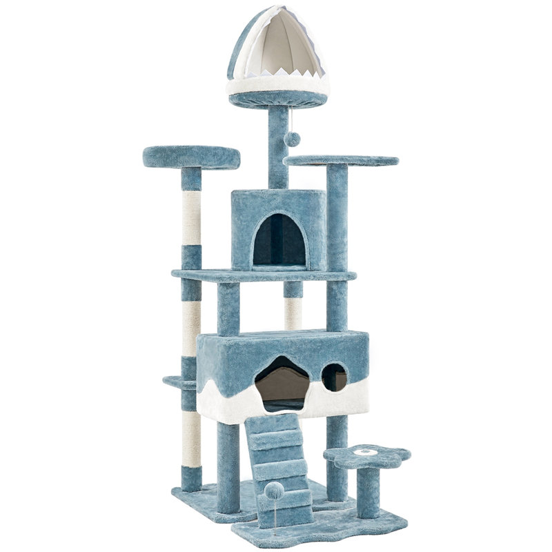 Keeble 72.5″ H Ocean-themed Cat Tree