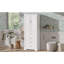 Bathroom Storage Cabinet with Doors, Drawers, and Open Shelves, Freestanding Style, Adjustable Shelf, Oak Finish-2039426834
