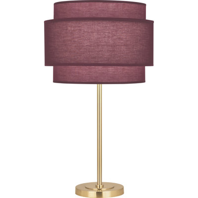 Élégante lampe de table de la collection Srkashlteni - abat-jour en tissu, finition laiton moderne, gradateur pleine gamme, 150 W maximum, éclairage élégant pour la décoration intérieure