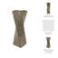 Vase en grès décoratif en céramique avec un design sculpté élégant - Pièce décorative élégante et polyvalente pour un décor moderne et contemporain-1563574645-1562226756