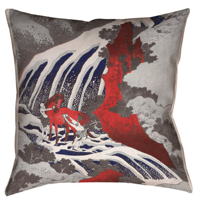 Coussin décoratif intérieur/extérieur à fermeture en cascade et cheval