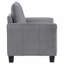 Fauteuil d'appoint rembourré en tissu gris