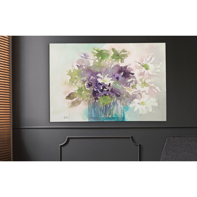 « center i i », reproduction de peinture à l’aquarelle sur toile, H 16 po x l 20 po x P 1,5 po